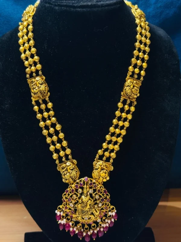 Silver gundu maala with lakshmi pendent 74.100gm